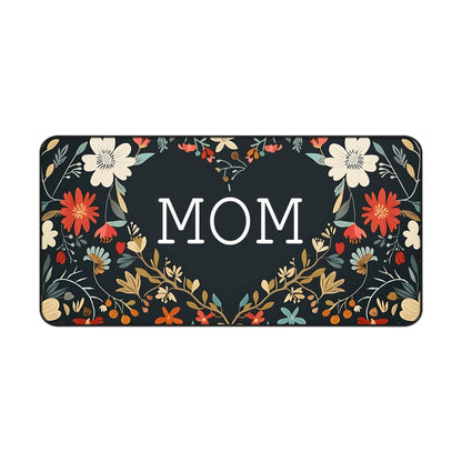 Mom Floral Heart Desk Mat