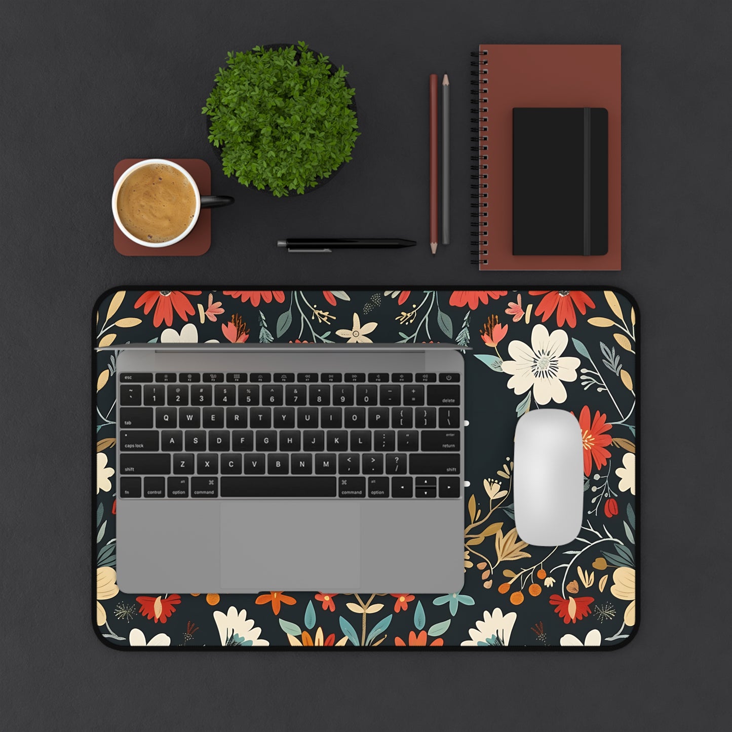 Mom Floral Heart Desk Mat