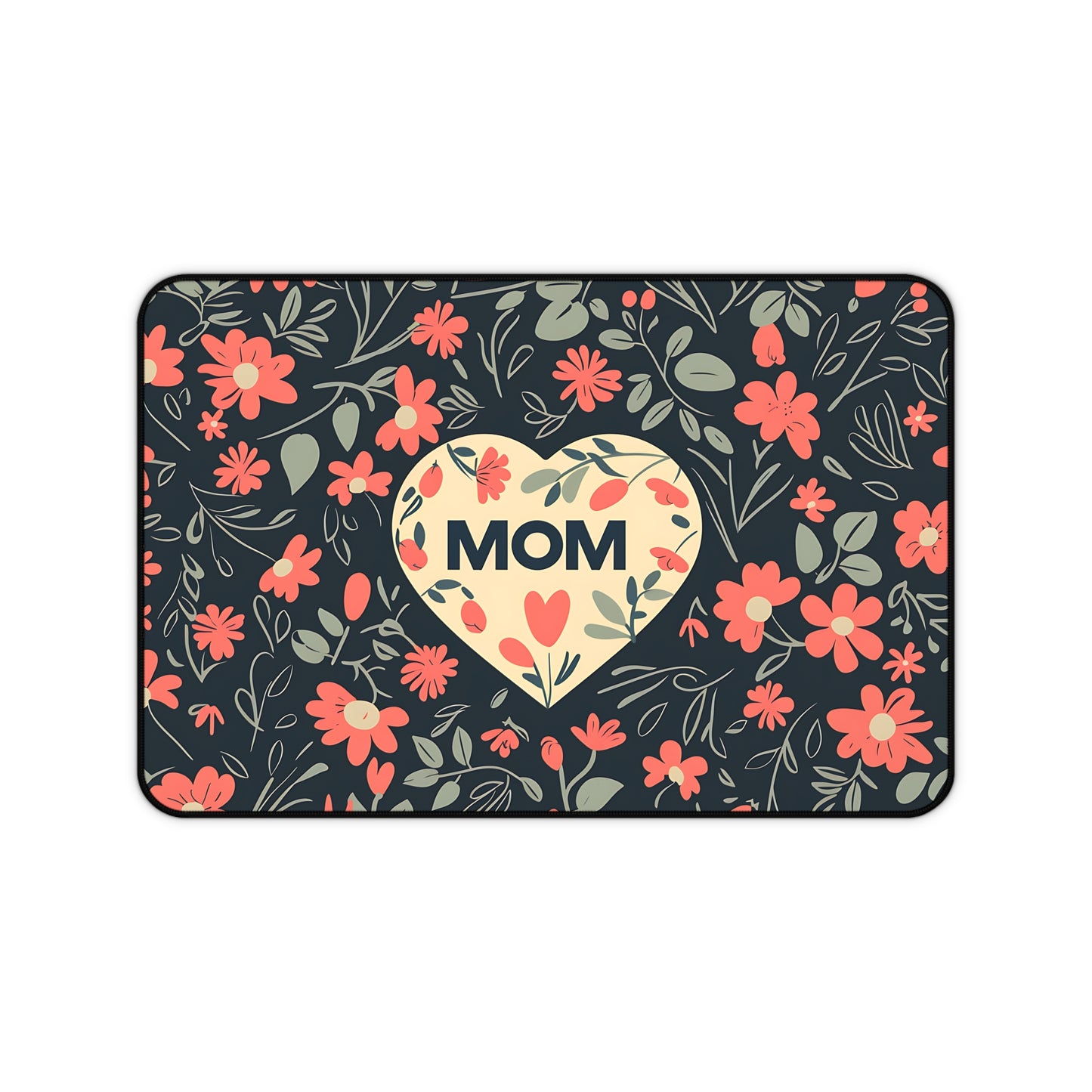 Mom Floral Light Heart Desk Mat