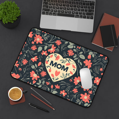 Mom Floral Light Heart Desk Mat