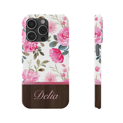 Delia Personalized Slim Phone Cases