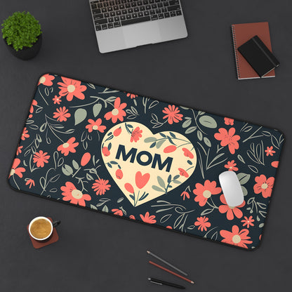 Mom Floral Light Heart Desk Mat