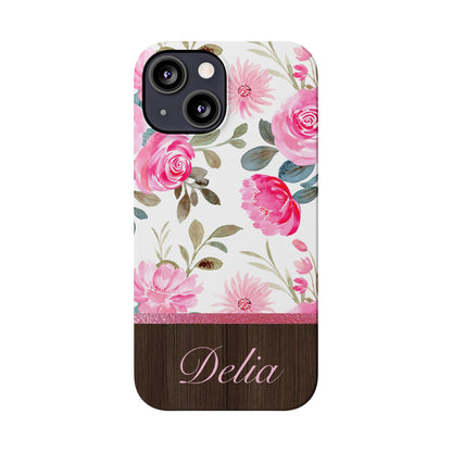 Delia Personalized Slim Phone Cases