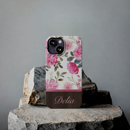 Delia Personalized Slim Phone Cases