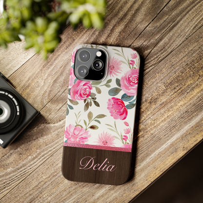 Delia Personalized Slim Phone Cases