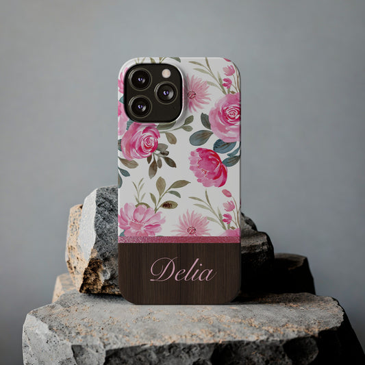 Delia Personalized Slim Phone Cases