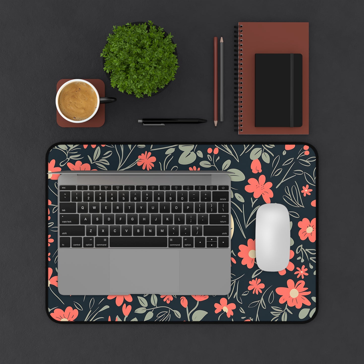 Mom Floral Light Heart Desk Mat