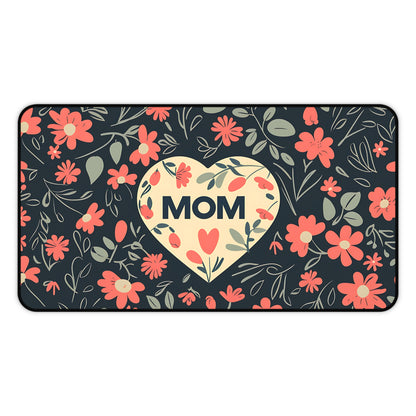 Mom Floral Light Heart Desk Mat