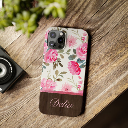 Delia Personalized Slim Phone Cases