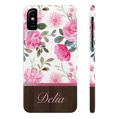 Delia Personalized Slim Phone Cases