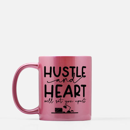 Hustle & Heart Mug 11oz. (Pink)