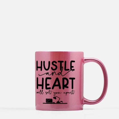 Hustle & Heart Mug 11oz. (Pink)