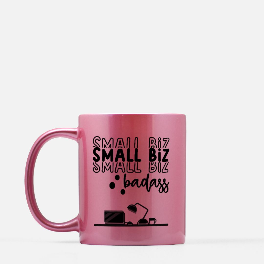 Small Biz Badass Mug 11oz. (Pink)